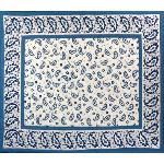 Set de table matelassé 37x47 Blanc/Bleu motif Volutes