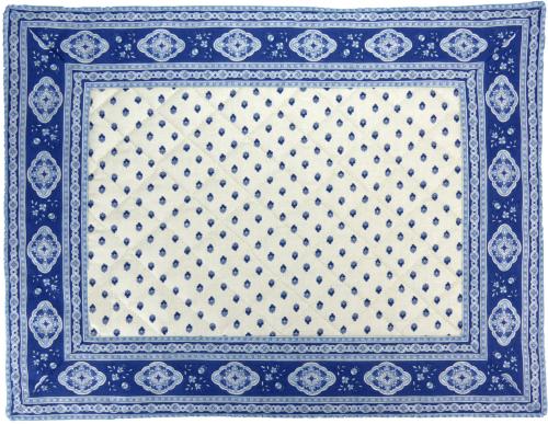 Set de table matelassé 35X45 Ecru/Bleu motif Esterel