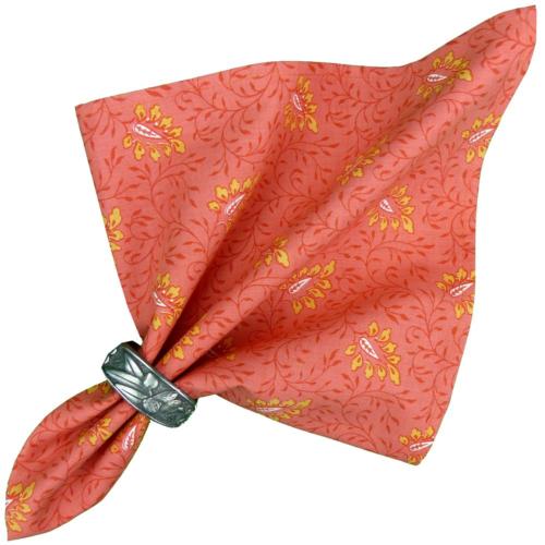 Serviette de table 45x45 cm Orange motif Provençal Campano