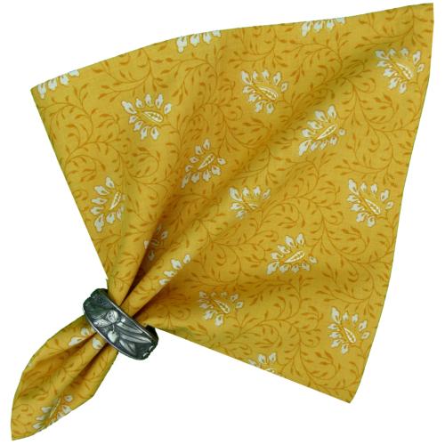 Serviette de table 45x45 cm Jaune motif Provençal Campano